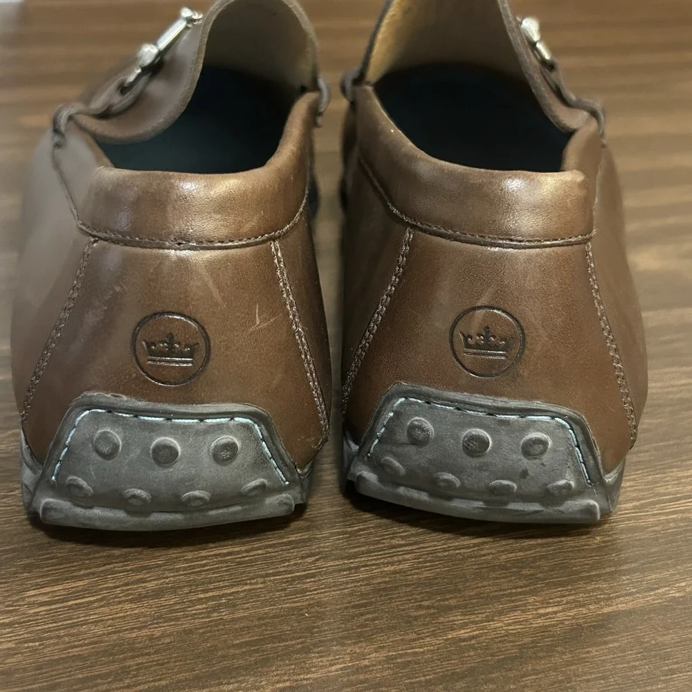 Peter Millar Bit Loafer Crown Leather Shoes Men's Sz. 13M Brown Driving Slip On